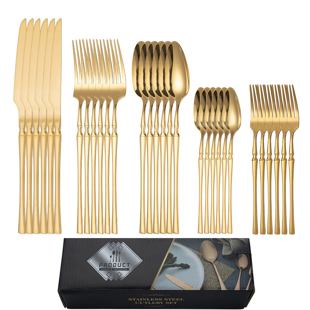 Titanium Coated Stainless Steel Cutlery Set for Dining